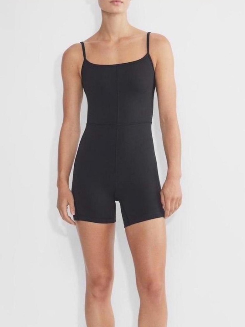 Aritzia Black Seamless Short Romper